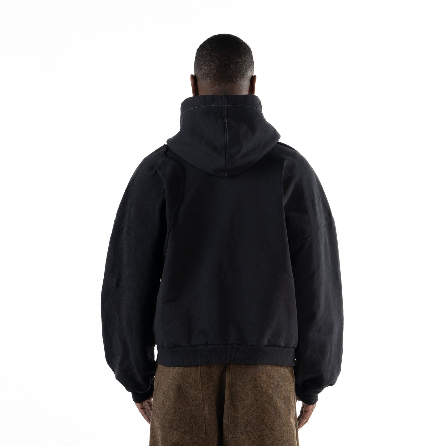 Scallop Zip-Hoodie (Black)